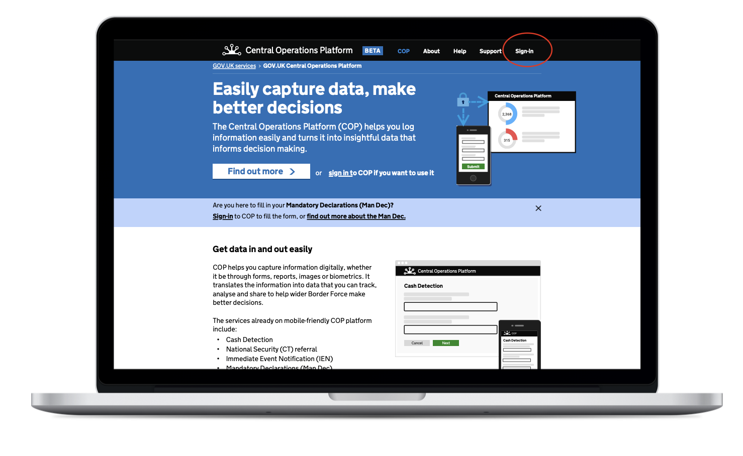 Central Operations Platform Product Page