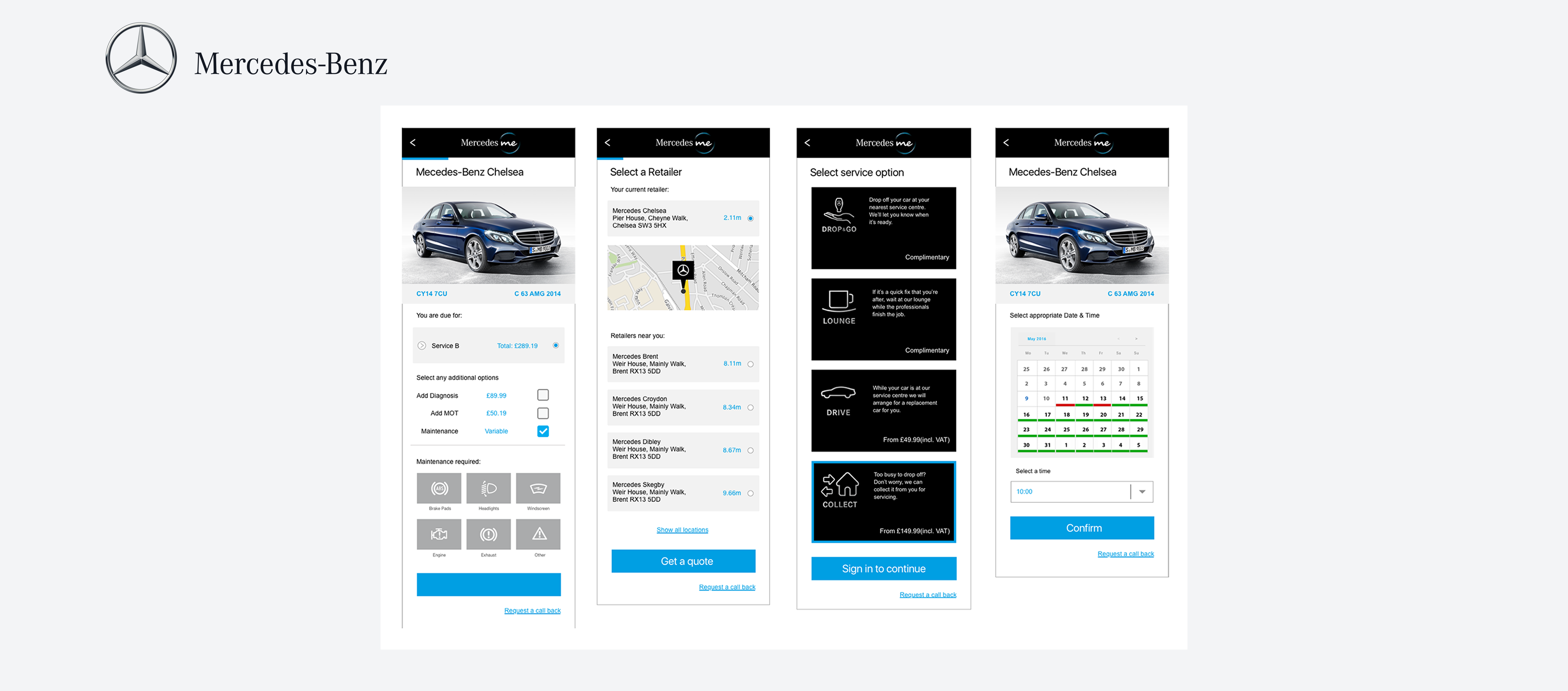Mercedes Benz Project Screenshot